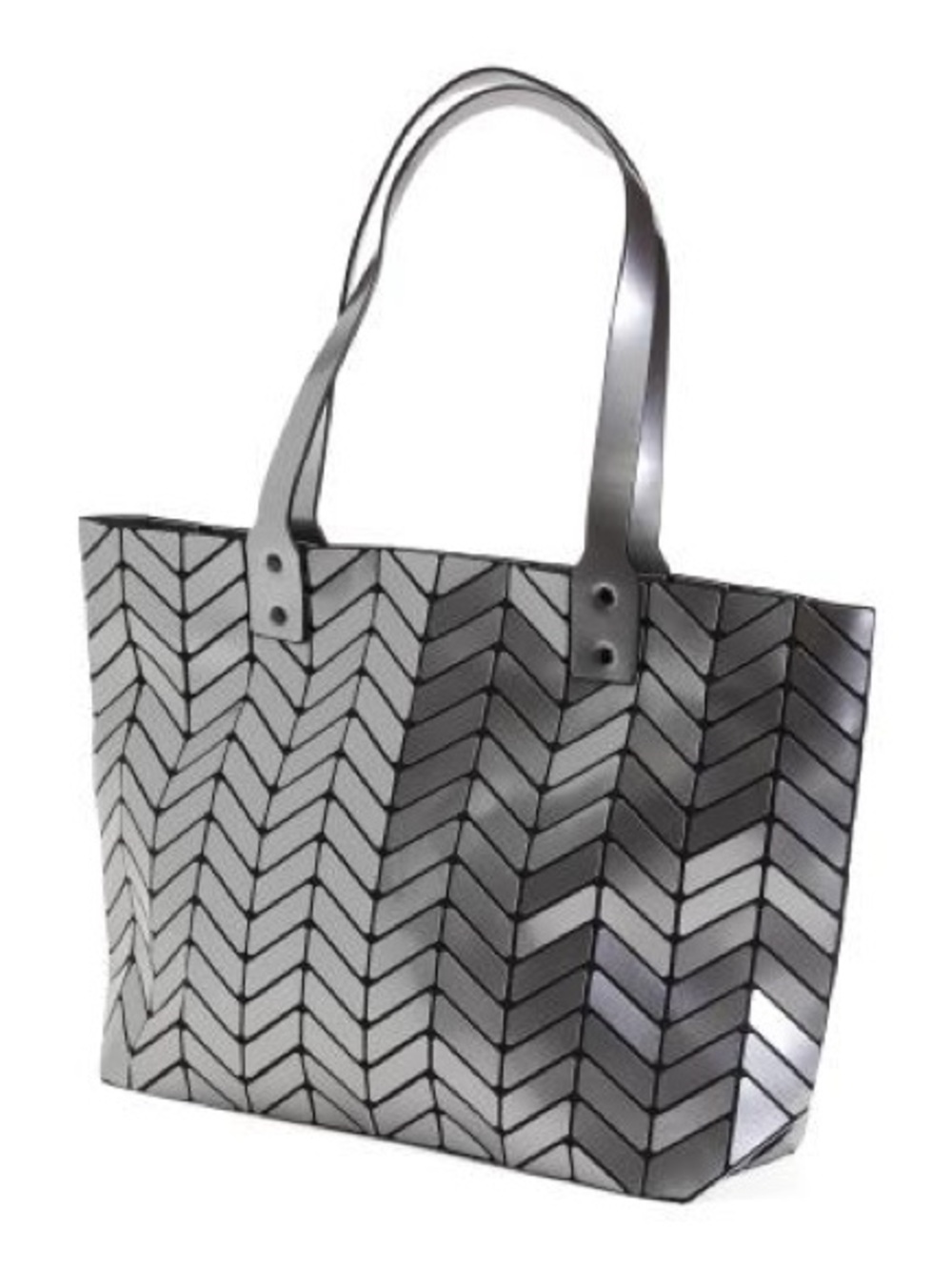 PATRIZIA LUCA Milano - Silver and Black Chevron Tote